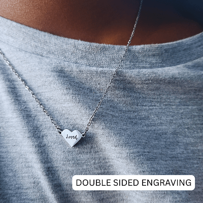 mini heart christian necklace